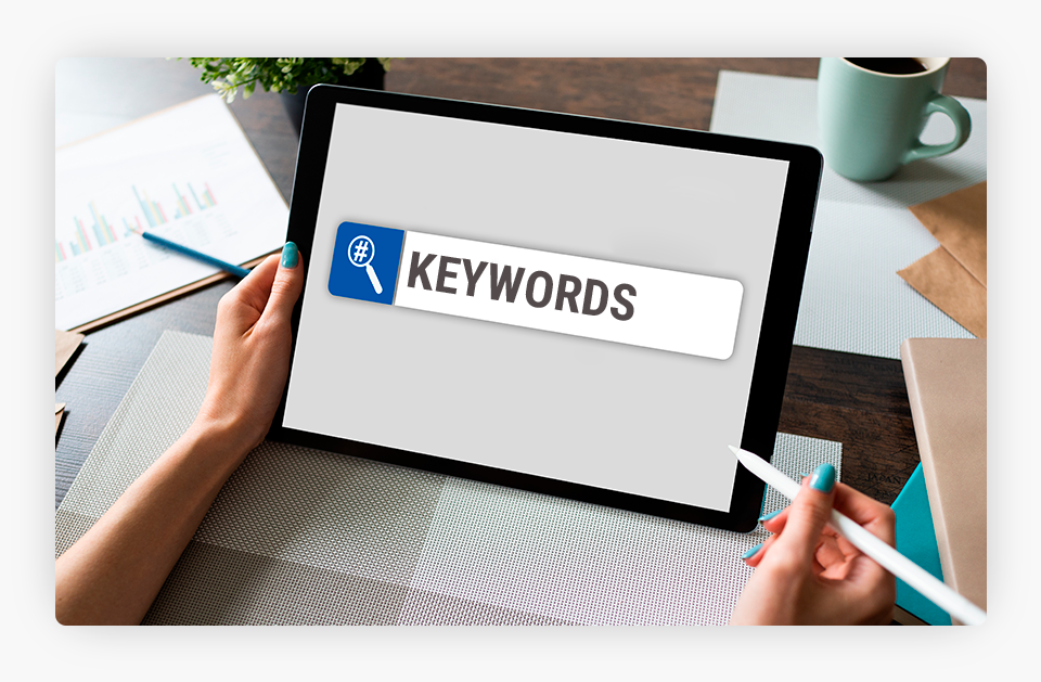 "Keywords" on Search Box on Tablet