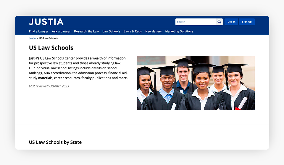 US Law School Centers Justia Year in Review 2023
